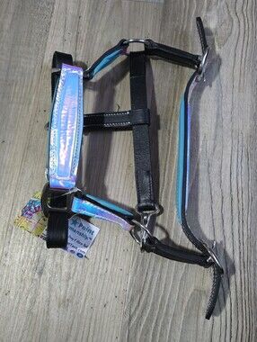 Holographic And Leather Halter